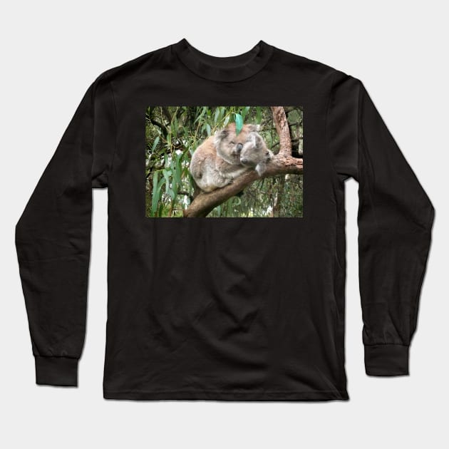 Koala bear mother and baby Long Sleeve T-Shirt by rozmcq